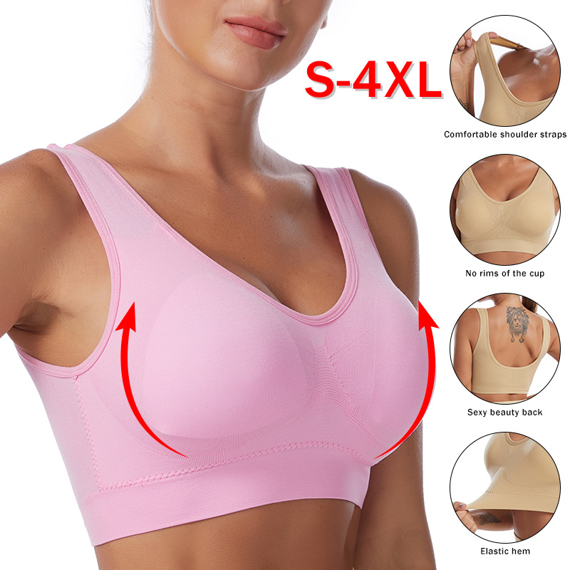 Wirefree Bra Comfort - セクシーな女性のブラジャープラスサイズのシームレスな通気性のブラジャーワイヤーフリー Bralette 下着快適なアクティブパッド入りブラジャークロップトップ