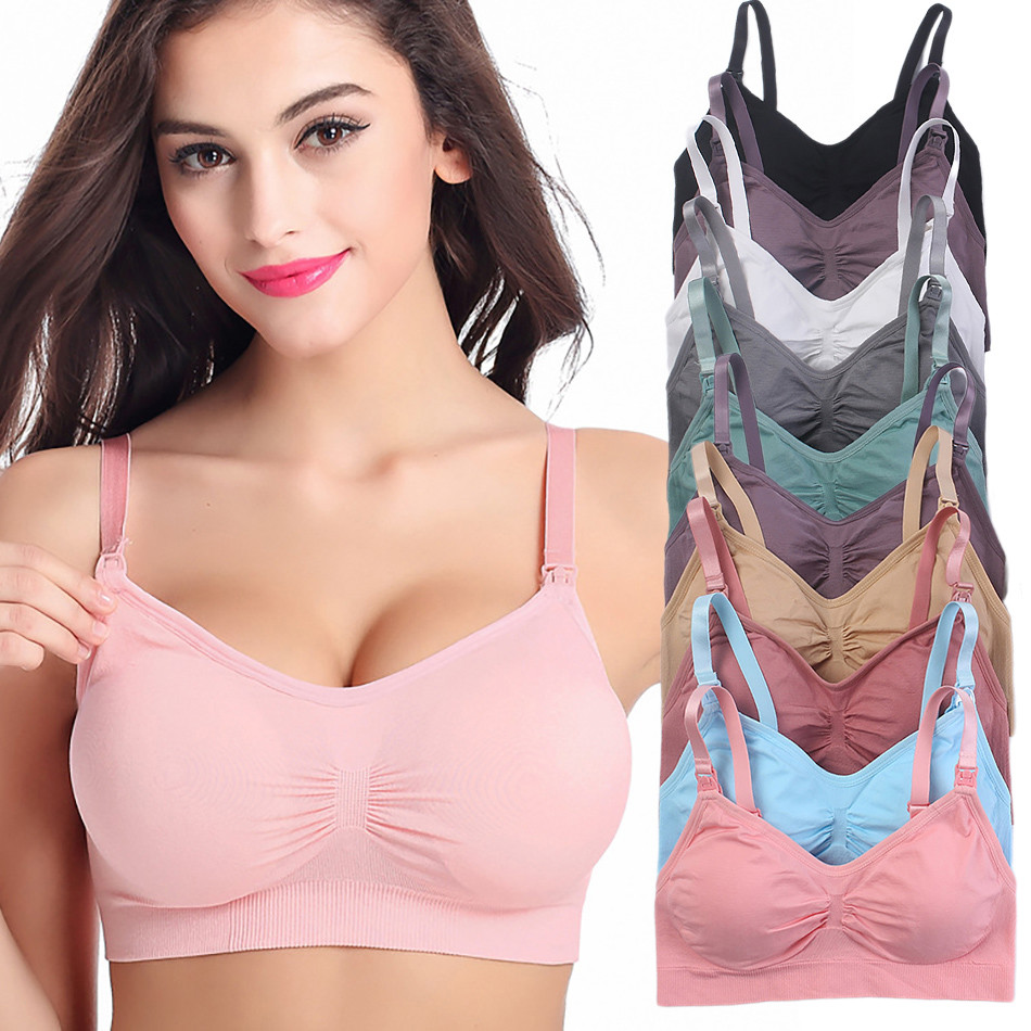 Sleep Bra Bralette - 通気性マタニティ妊娠中のブラジャー快適授乳睡眠 Bralette 女性ワイヤレスシームレス看護下着