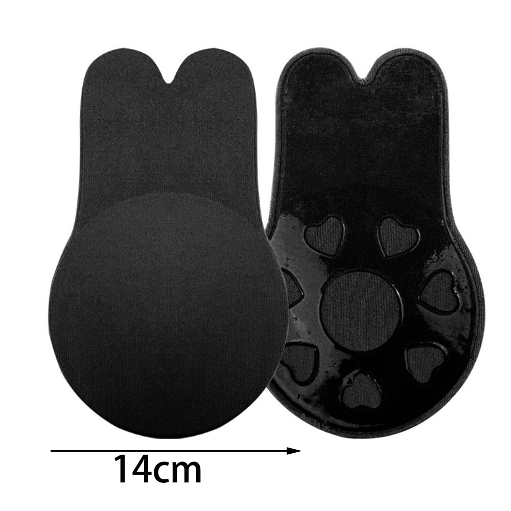 Strapless Bra Adhesive - 新しい粘着式女性用プッシュアップブラ、見えない再利用可能なバストリフトブラ、ストラップレスラビットニップルカバー