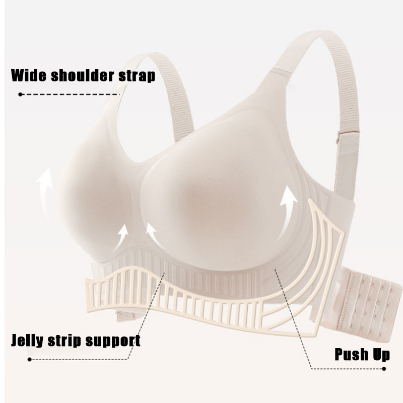 Minimizer Bra Women - 大きいサイズのワイヤレスフルカバーブラジャー、ミニマイザー、快適なノンワイヤー女性用下着、プッシュアップ、M-5XL
