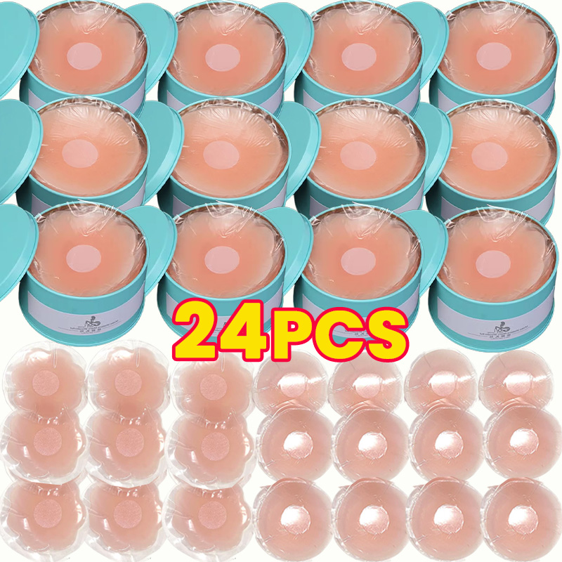 Push Up Bra Silicone - 2026年女性用再利用可能バストペタルリフト見えないシリコンブラレスパッチパッド乳首カバー見えないペタル自己粘着ブラ