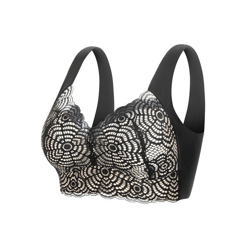 Wirefree Bra Comfort - L'bellagiovanna レディース ワイヤーフリー レース ブラジャー タンクトップ