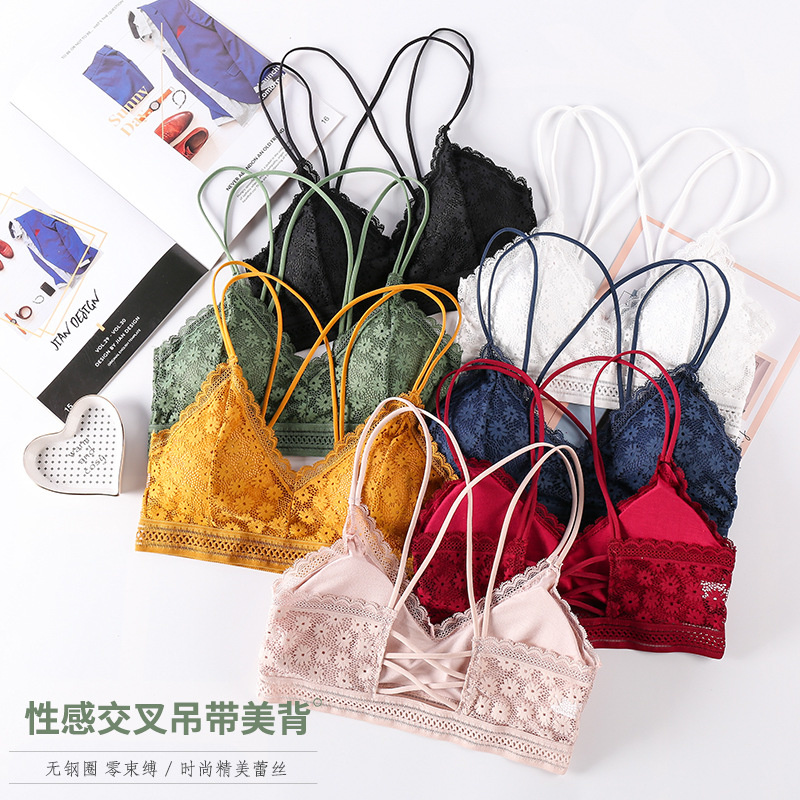 Sheer Bra Lace - 3Dセクシーなランジェリーシームレススポーツブラuタイプ背中プッシュアップbraletteブラジャー女性下着ZW7339
