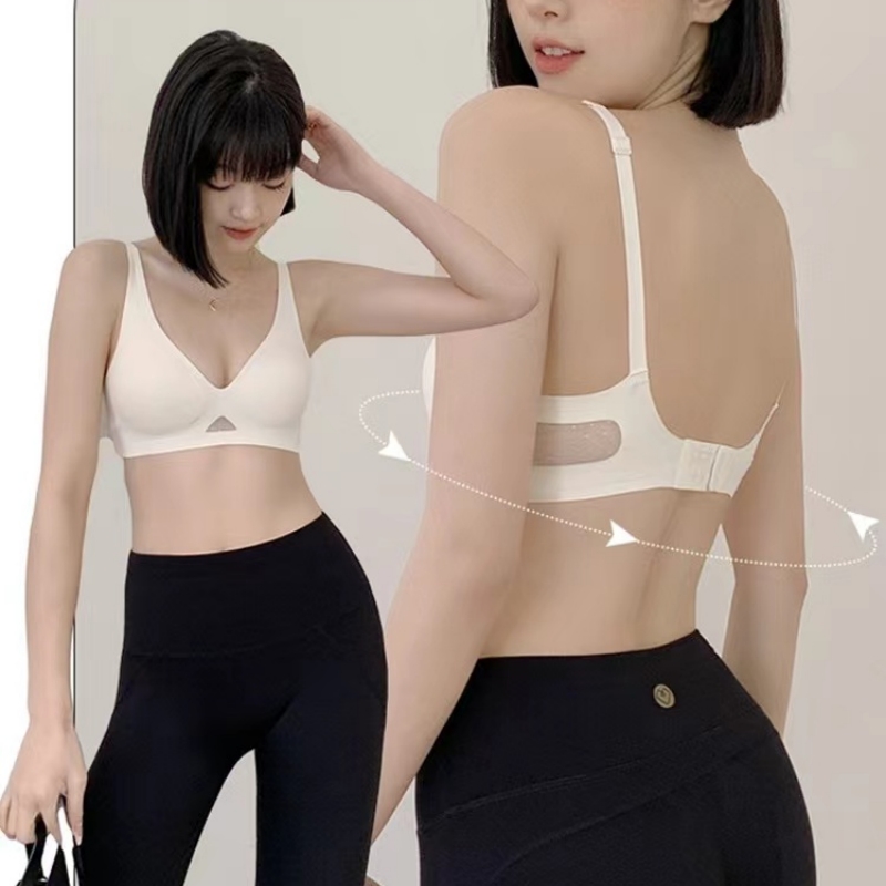 高級シームレス女性下着夏薄部通気性と快適な小胸スチールリング - Wirefree Bra Comfort のレビューと価格