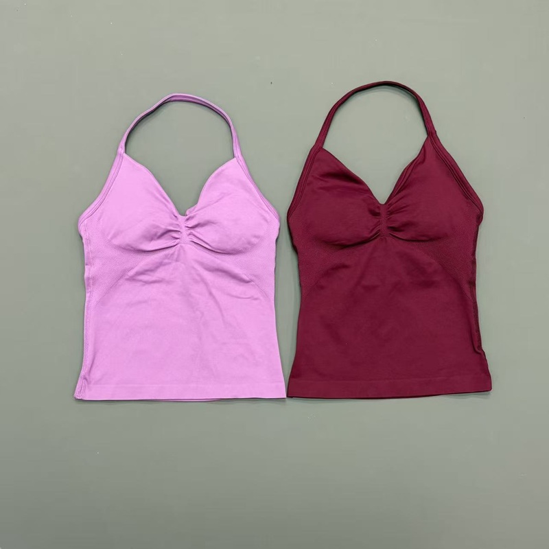 ジム女性用スポーツタンクトップ シームレス ホルターストラッ - Sports Bra Racerback のレビューと価格