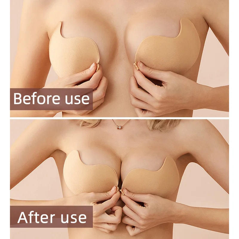 セクシーな女性用ブラジャー、見えないプッシュアップブラ、粘着 - Backless Bra Sticky のレビューと価格