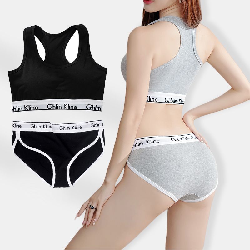 S-XL プラスサイズ スポーツブラ パンティ セット ボデ - Cotton Bra Everyday のレビューと価格
