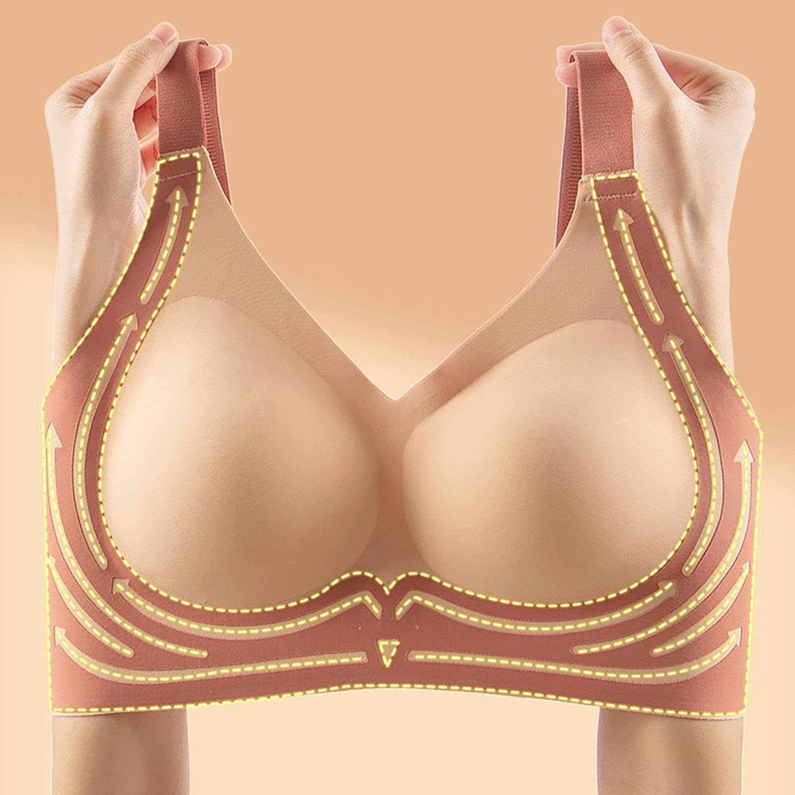 女性のシームレスなブラジャープラスサイズスポーツプッシュアッ - Sleep Bra Bralette のレビューと価格