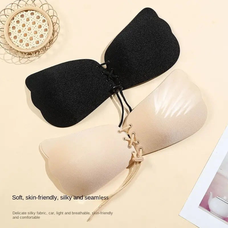 快適なシームレス粘着ブラ、薄型シリコンストラップレスブラ、目 - Strapless Bra Adhesive のレビューと価格