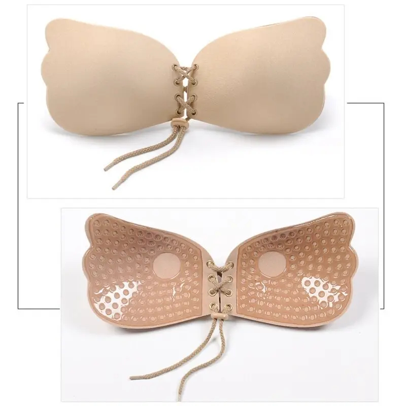 快適なシームレス粘着ブラ、薄型シリコンストラップレスブラ、目 - Strapless Bra Adhesive のレビューと価格