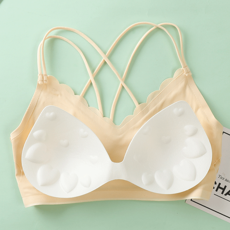 女性のためのセクシーな3Dスポーツブラ,シームレス,ストラッ - Sheer Bra Lace のレビューと価格