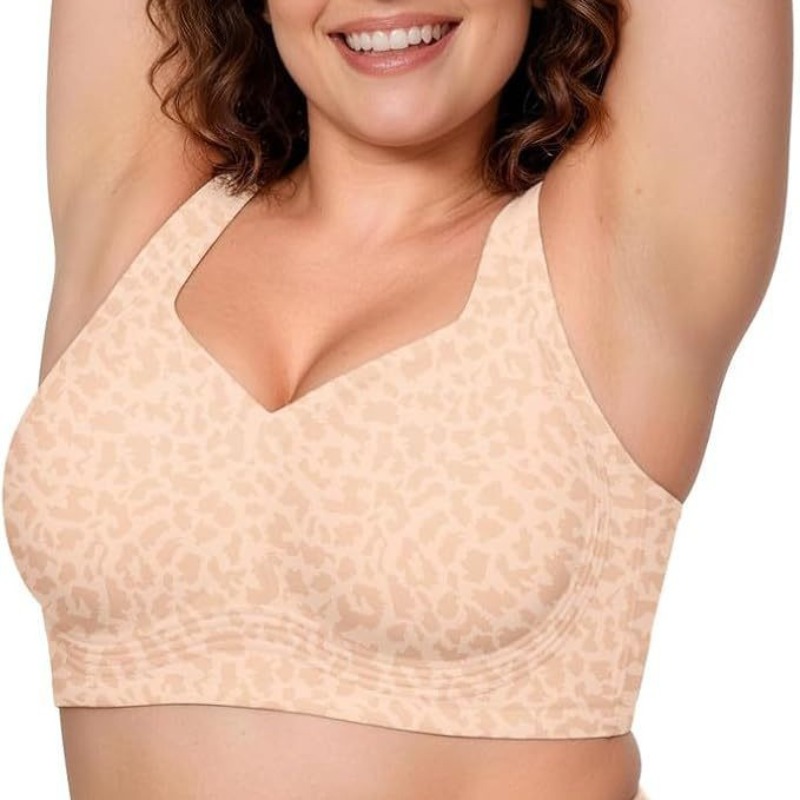 レオパード柄ゼリーブラ ノンワイヤー プッシュアップ ワイヤ - Underwire Bra Padded のレビューと価格