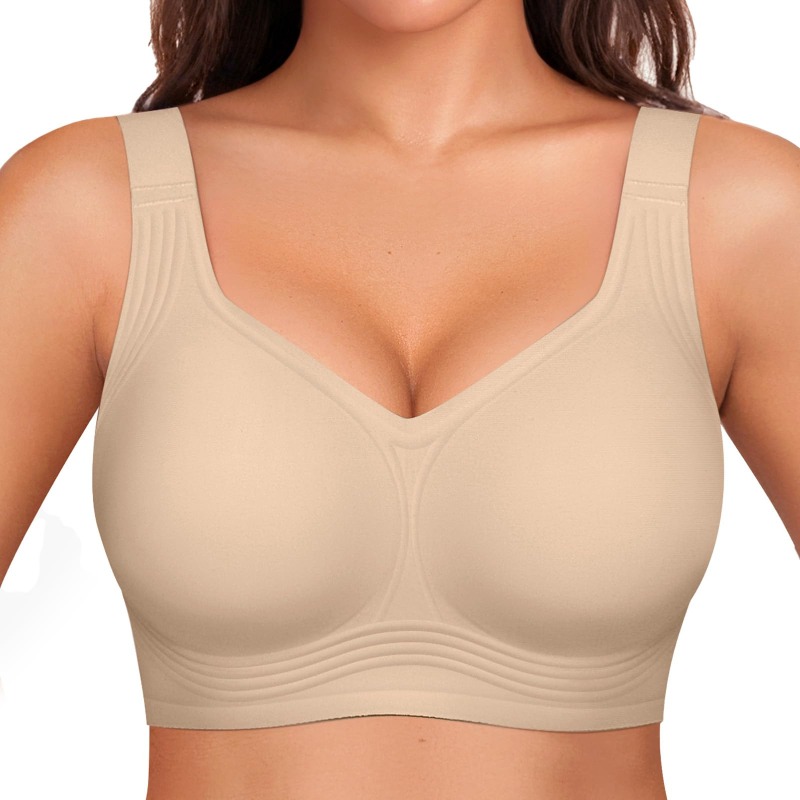 プラスサイズ ワイヤレス ジェリーブラ レディース サポート - Underwire Bra Padded のレビューと価格