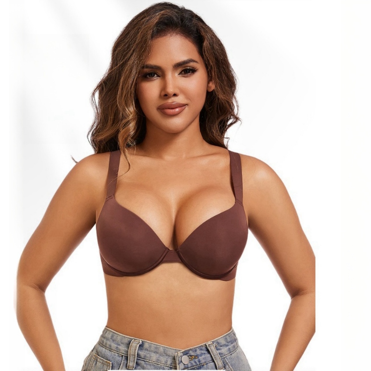 2025 女性のプラスサイズプッシュアップブラジャーセクシー - Demi Bra Balconette のレビューと価格
