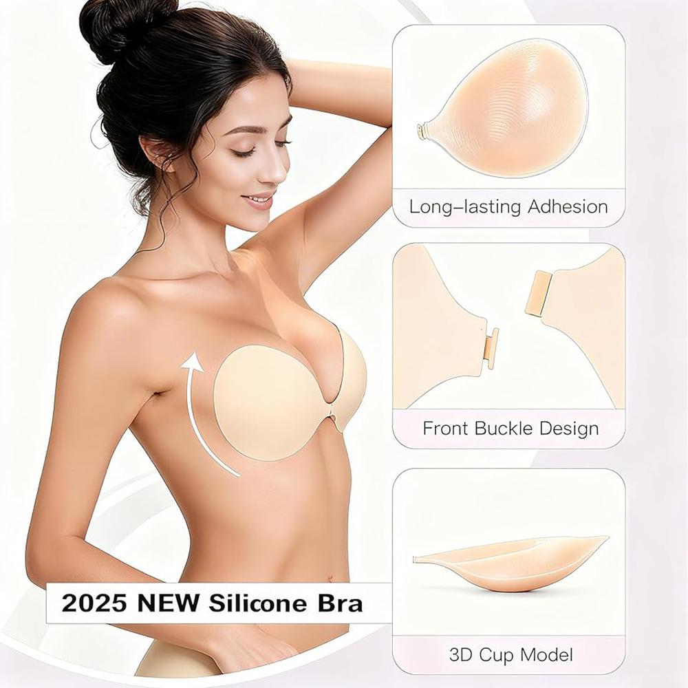 ストラップレスプッシュアップ粘着ブラパッチ接着シリコンノーシ - Backless Bra Sticky のレビューと価格