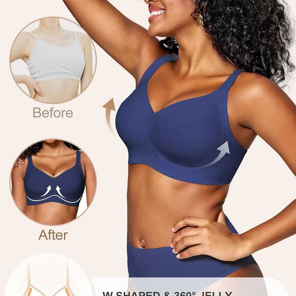 レディースシームレスワイヤレスブラ、ソフトサポート薄型モール - Wirefree Bra Comfort のレビューと価格