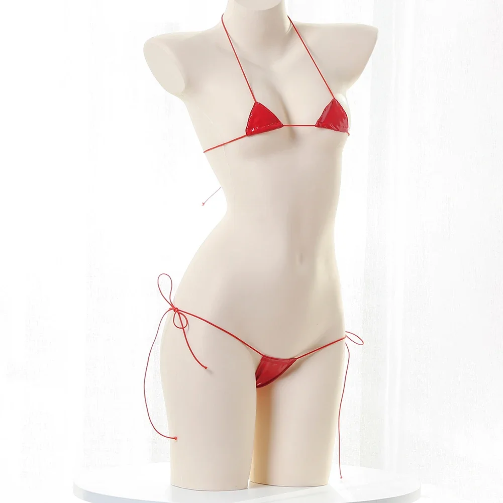 女性のためのセクシーな革のランジェリーセット,ビキニブラ,ひ - Lace Bralette Set のレビューと価格