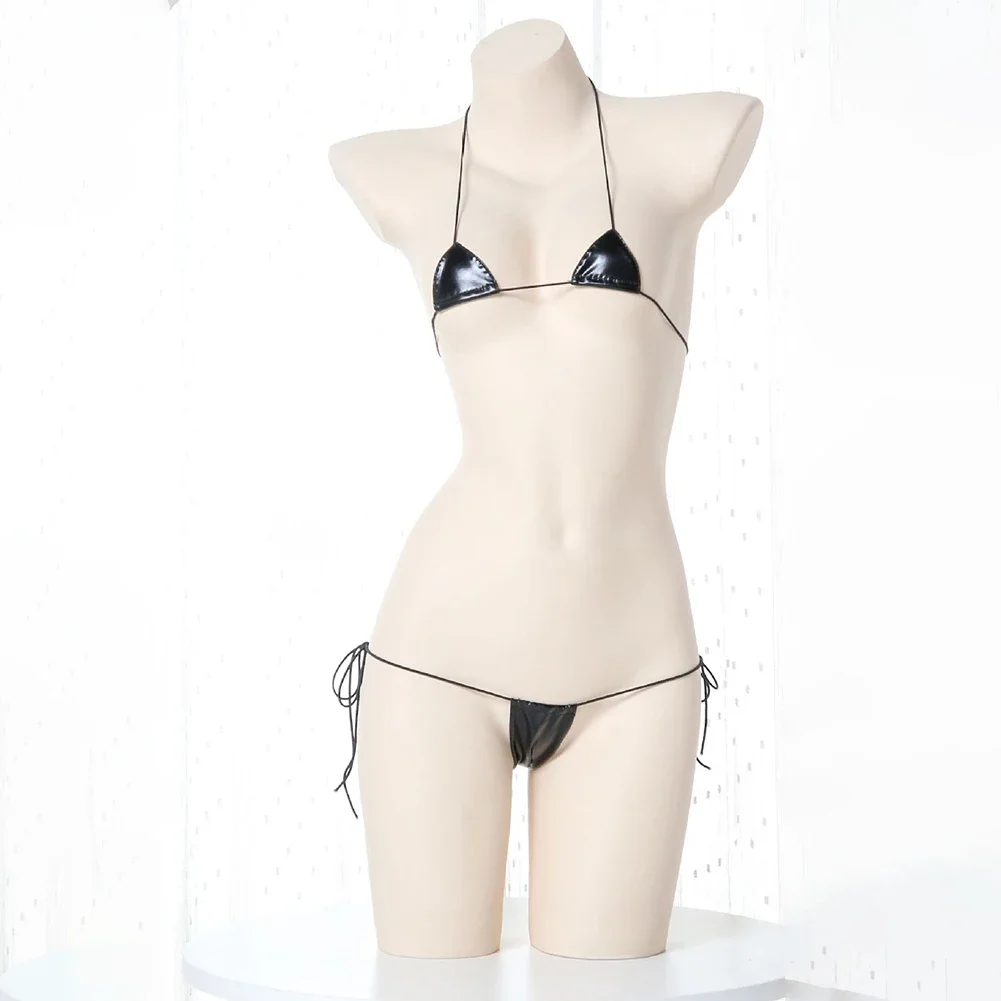 女性のためのセクシーな革のランジェリーセット,ビキニブラ,ひ - Lace Bralette Set のレビューと価格