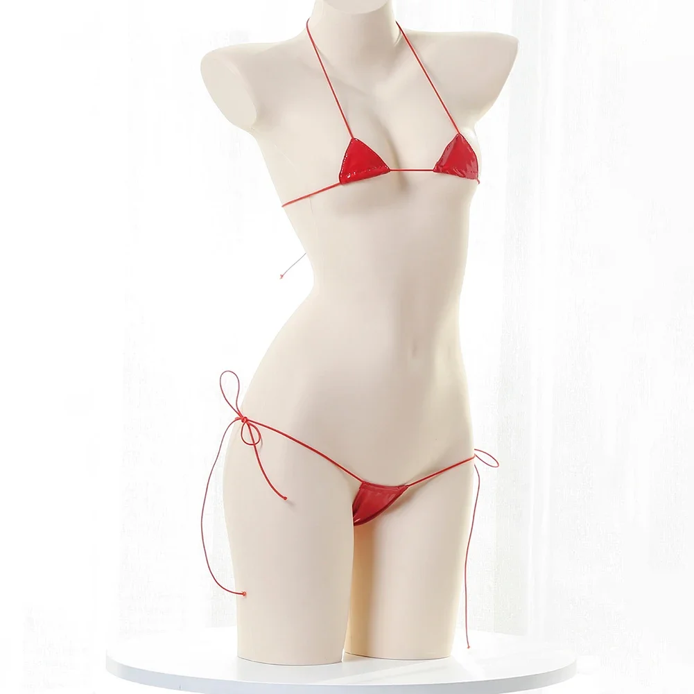 女性のためのセクシーな革のランジェリーセット,ビキニブラ,ひ - Lace Bralette Set のレビューと価格