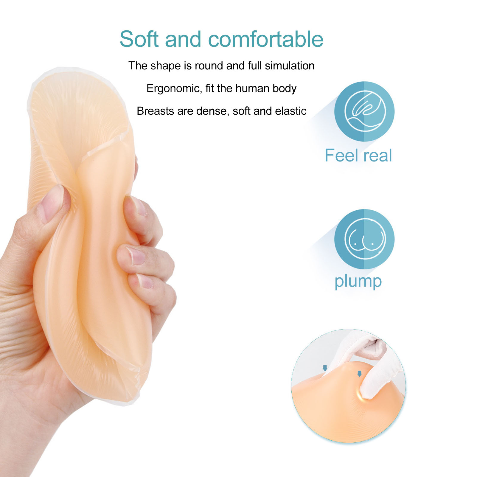 5.3オンス シリコンブラパッド ドロップ型 ワンピース 女 - Mastectomy Bra Pocket のレビューと価格
