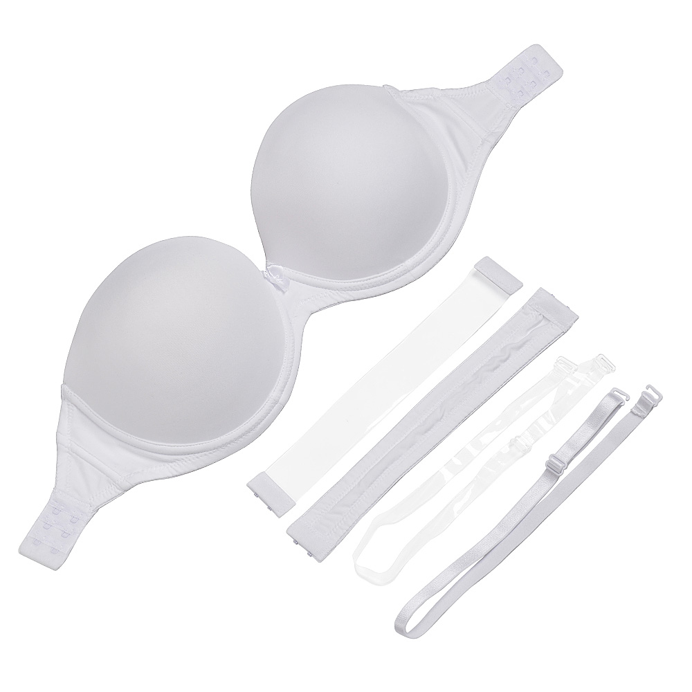 ヌードブラックホワイト目に見えないクリアバックストラップレス - Convertible Bra Multiway のレビューと価格