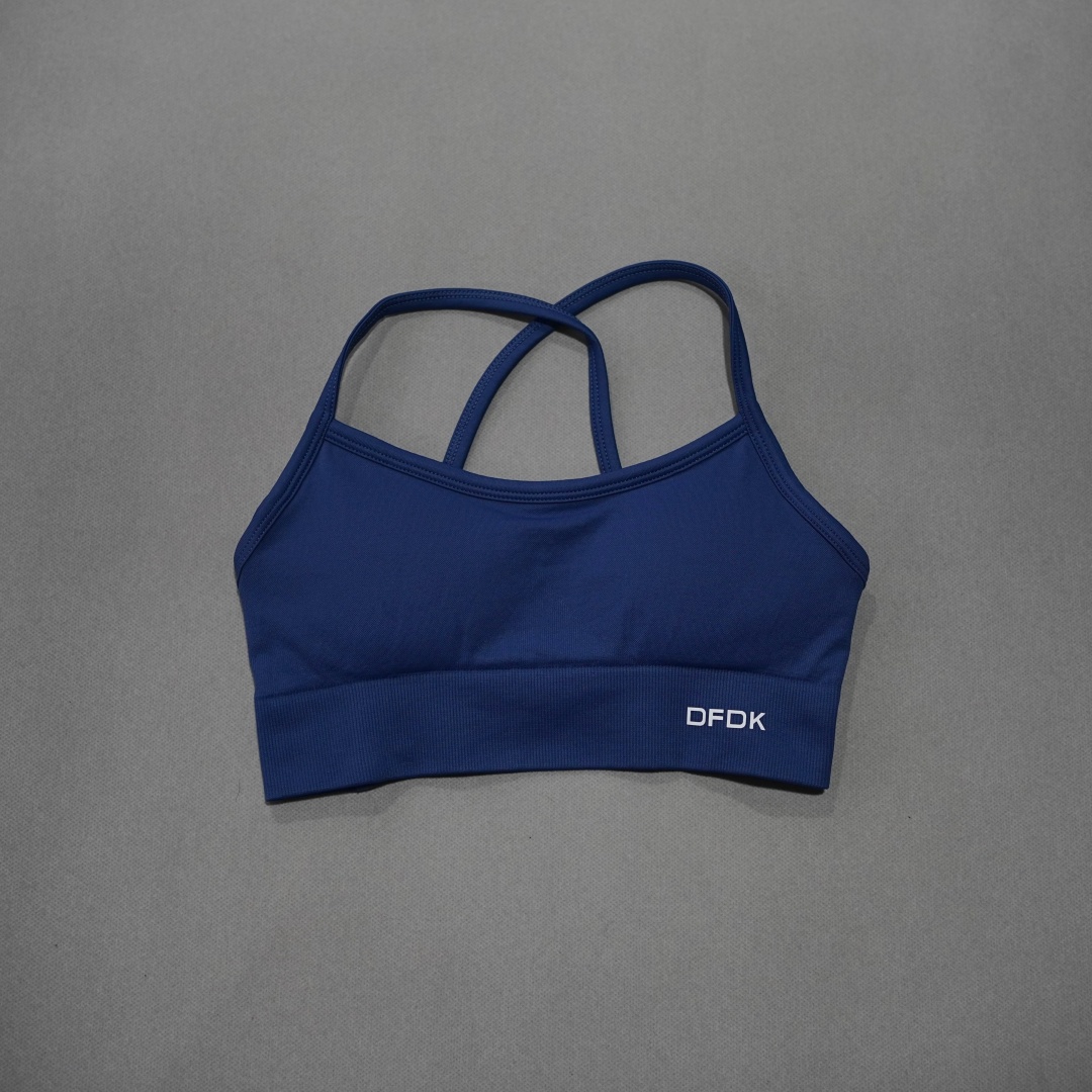 DFDK リブ編みシームレスクロスバックヨガブラ女性用ワイヤ - Underwire Bra Padded のレビューと価格