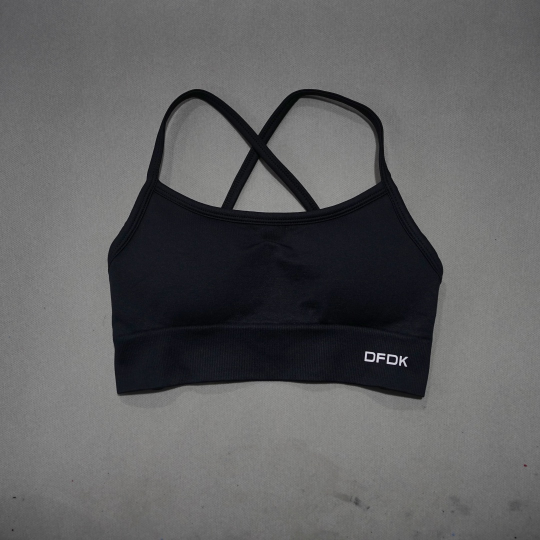 DFDK リブ編みシームレスクロスバックヨガブラ女性用ワイヤ - Underwire Bra Padded のレビューと価格