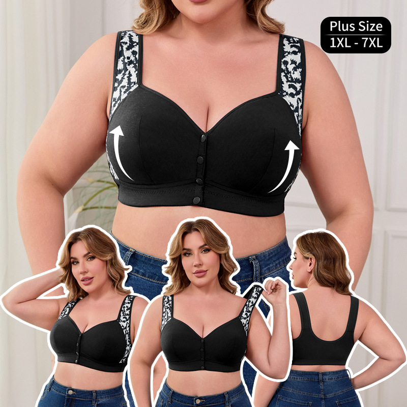 XL-7XL プラスサイズ フロントバックルブラジャー レデ - Full Coverage Bra のレビューと価格